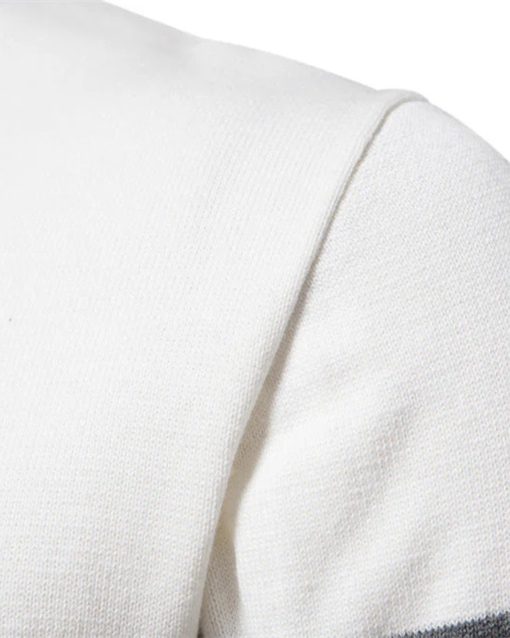 Frederico Baumwollpullover mit Reißverschluss und Muster