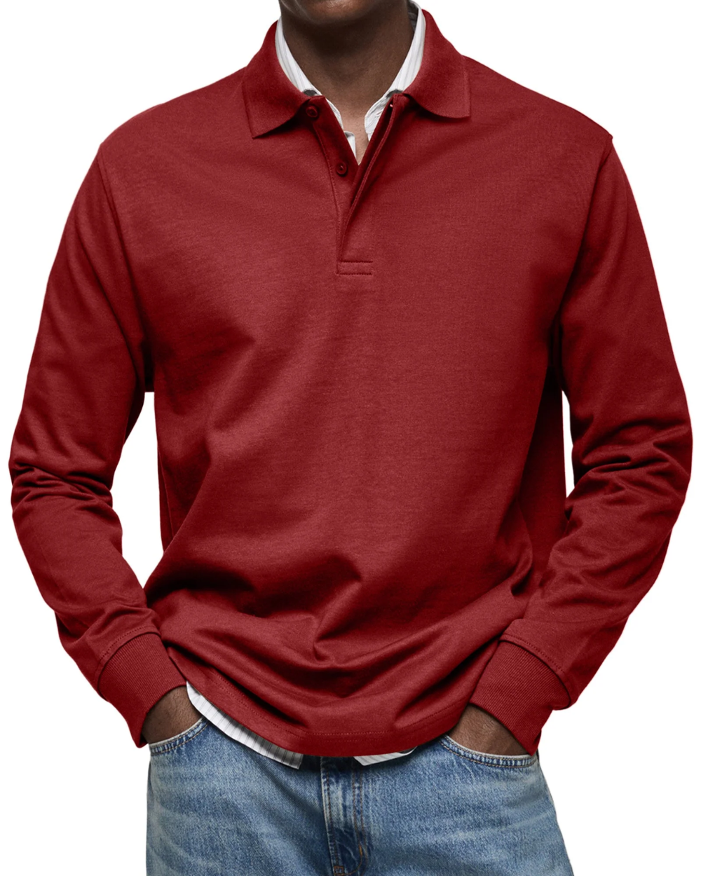 Lässiger Polo-Pullover