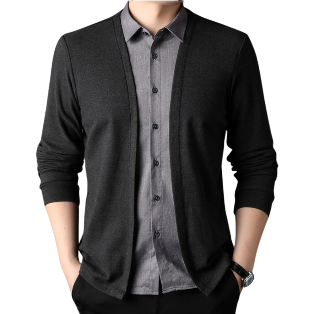 2-in-1-Shirt und Strickjacke