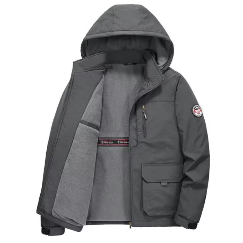 Mit Fleece gefütterte Jacke mit Verdickung