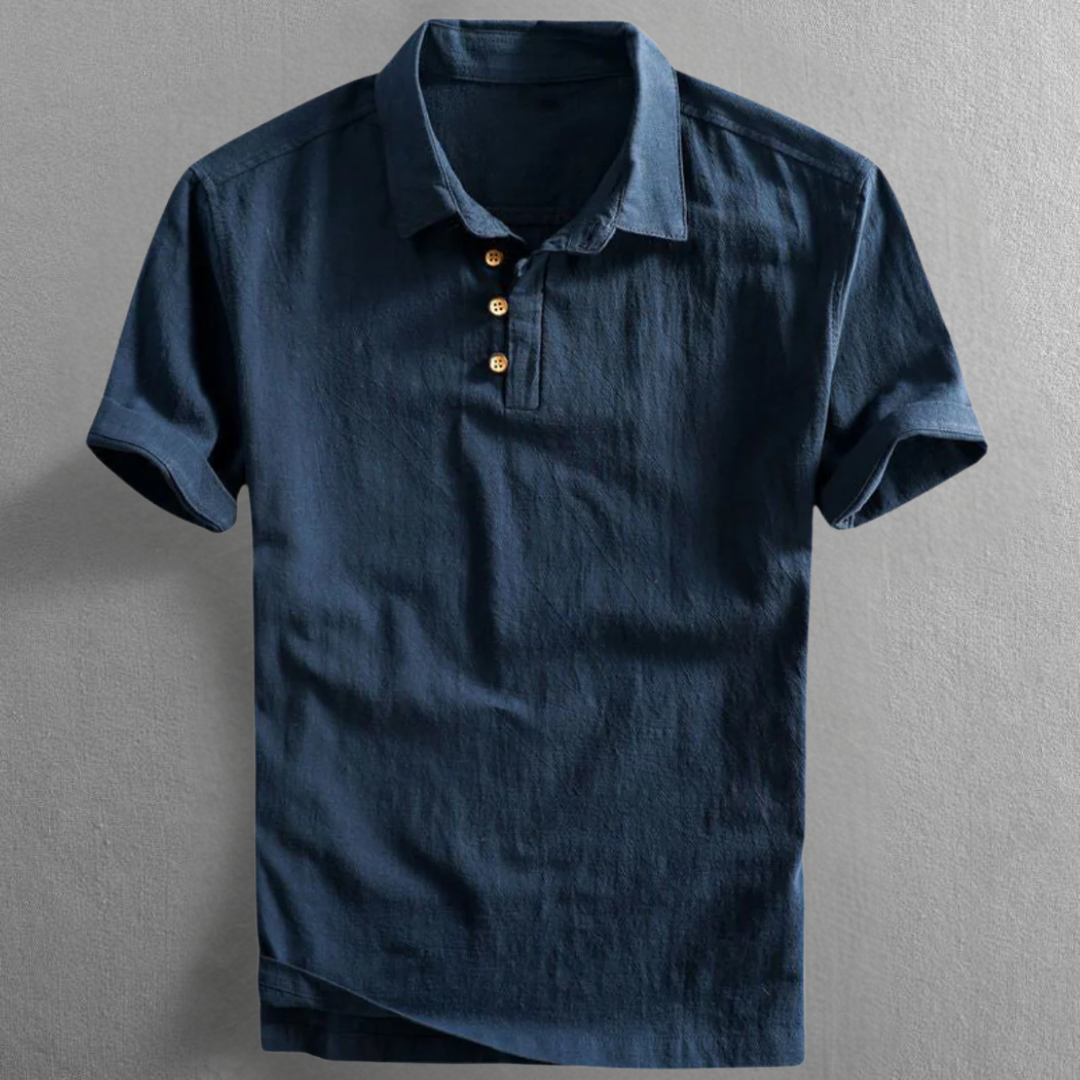 San Julian Leinen-Poloshirt