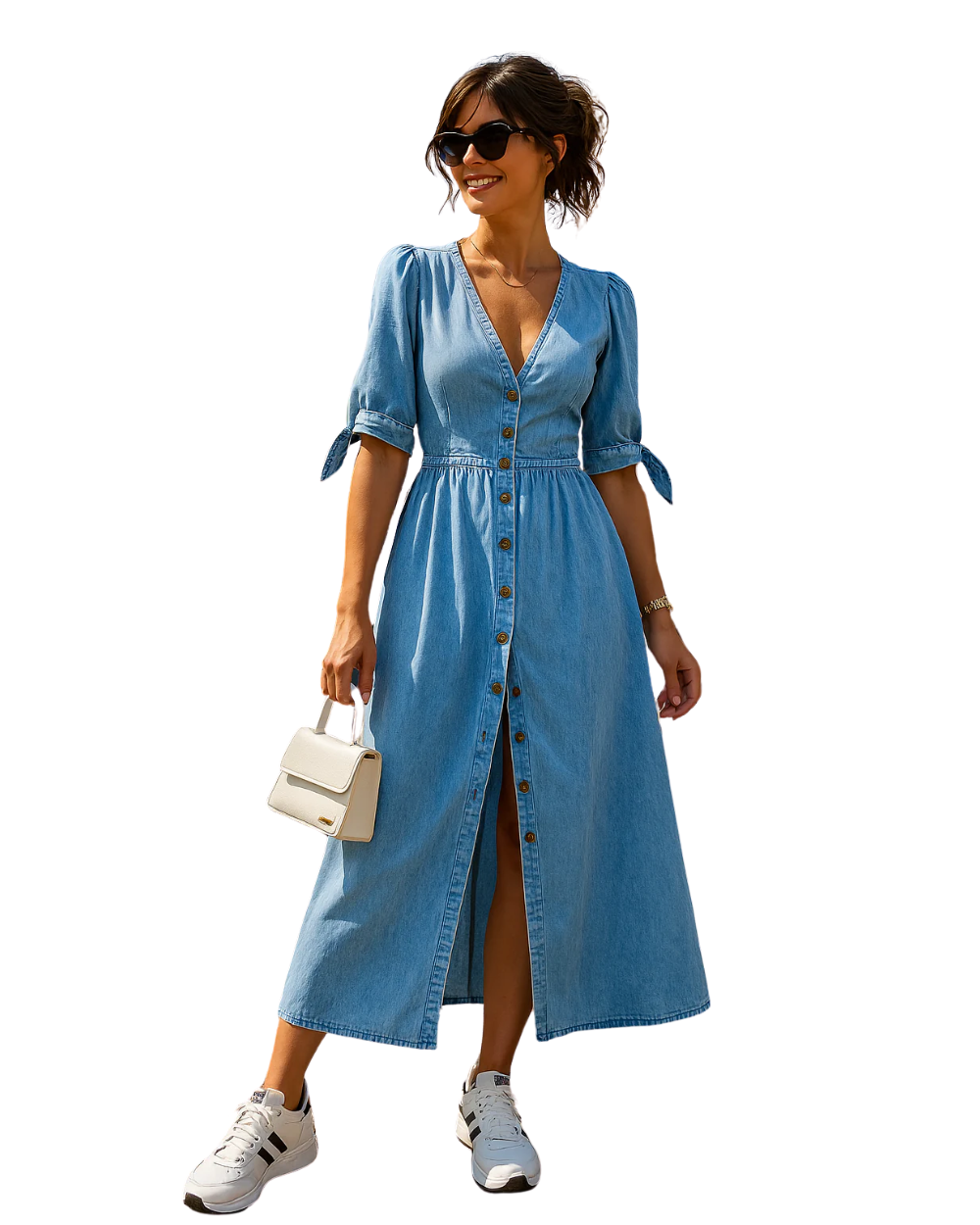 Elegantes Denim-Kleid