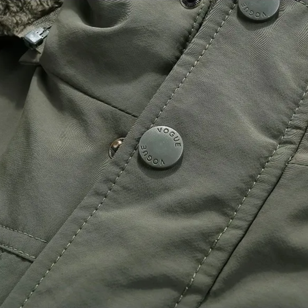 Elegante wattierte Winterjacke