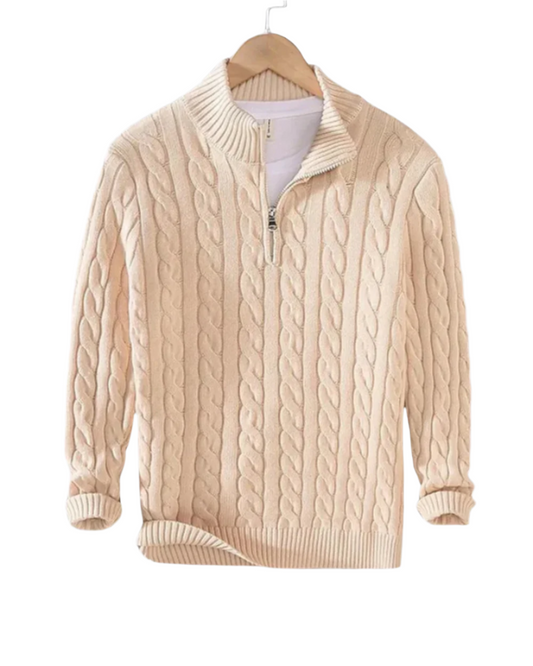 Pietro Pullover mit halbem Reißverschluss