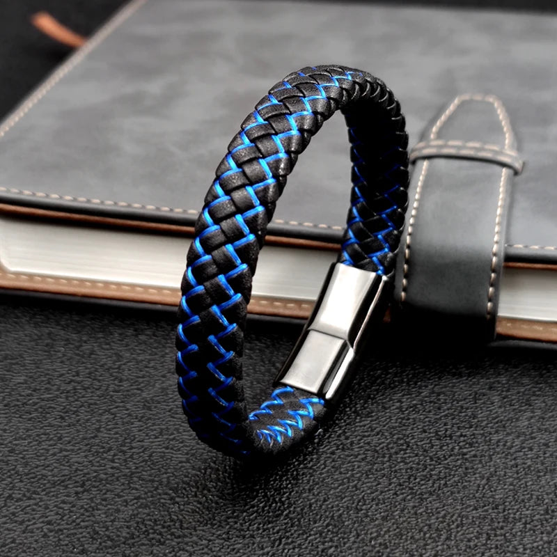 Geflochtenes Lederarmband für Männer
