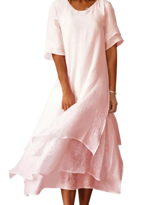 Elegantes farbenfrohes langes Kleid