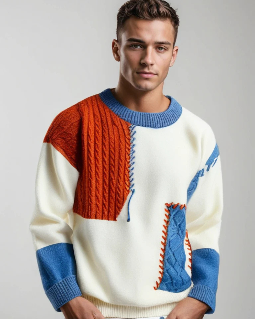 Amadeo Patchwork-Pullover