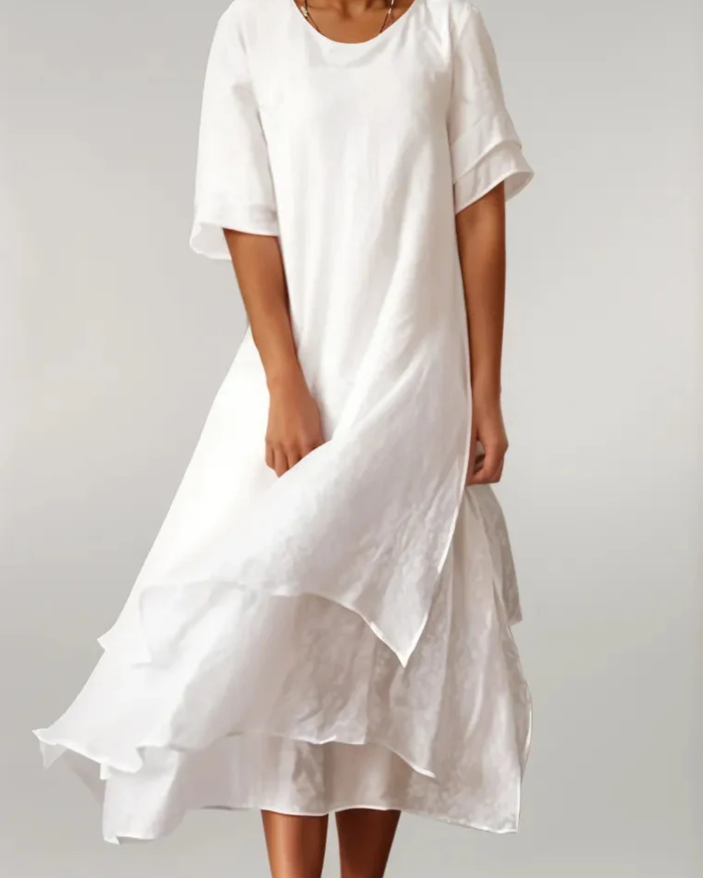 Elegantes farbenfrohes langes Kleid