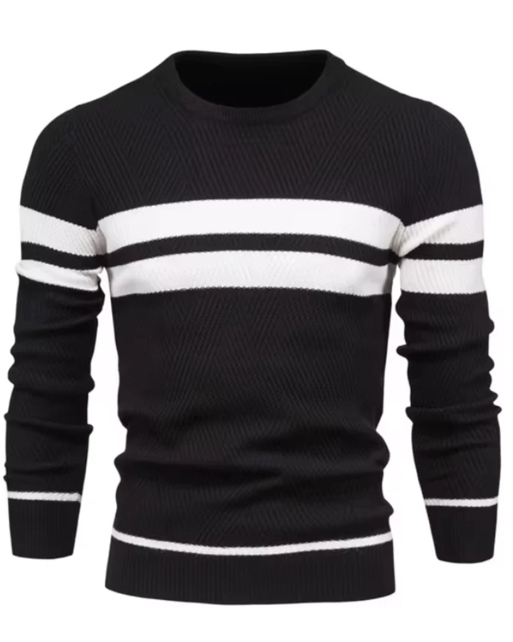 Stylischer Herrenpullover mit Streifen