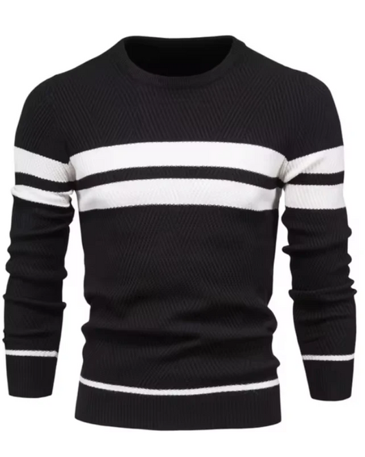 Stylischer Herrenpullover mit Streifen