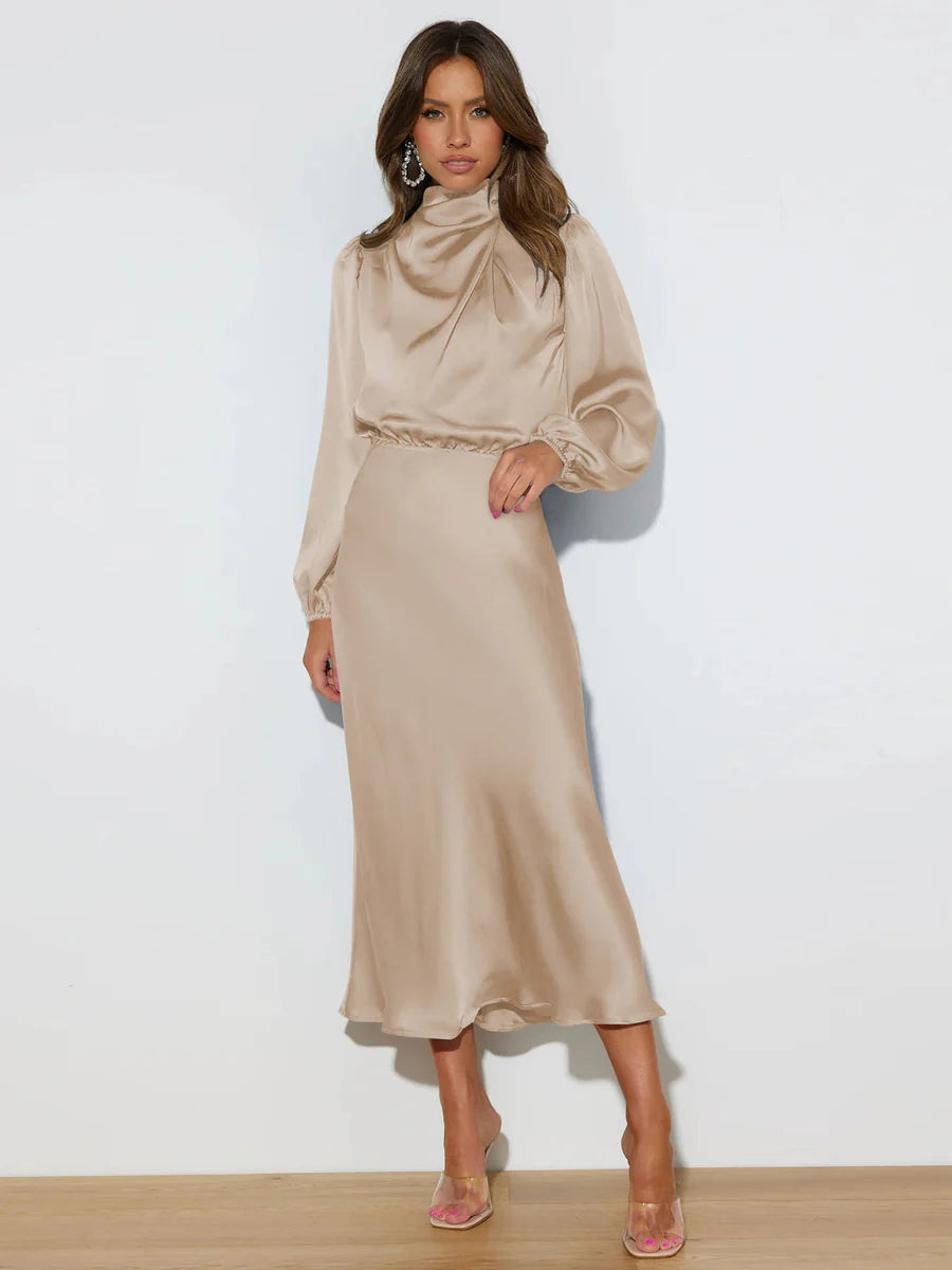 Elegantes Satinkleid