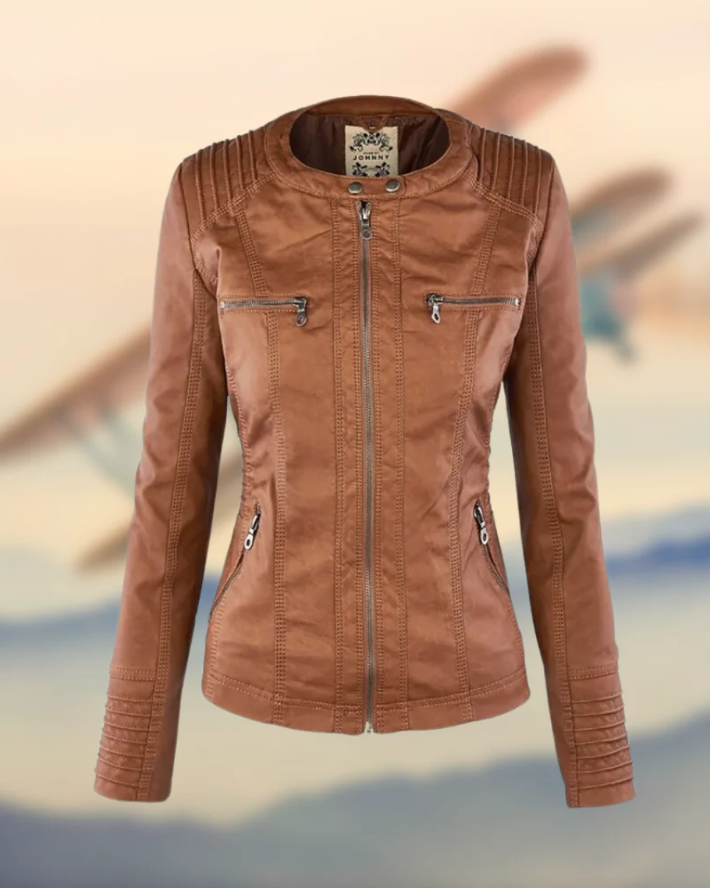Vegane Lederjacke