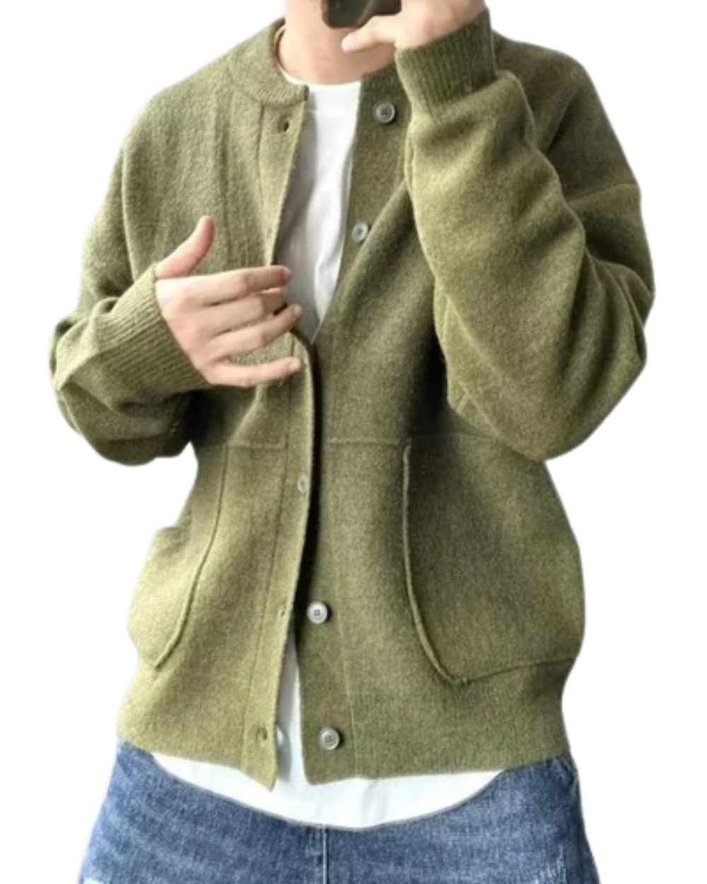 Lässige Knopfjacke