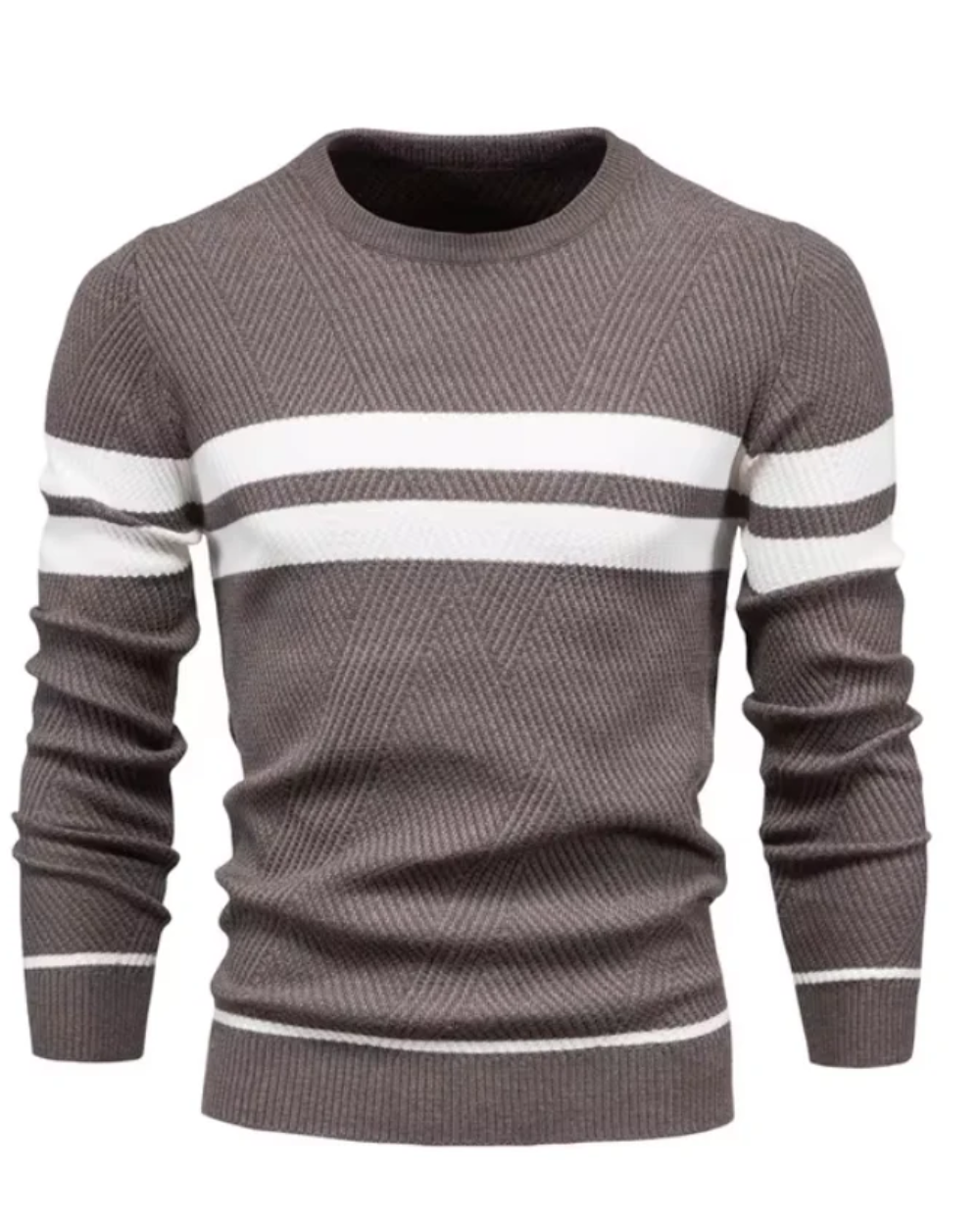 Stylischer Herrenpullover mit Streifen