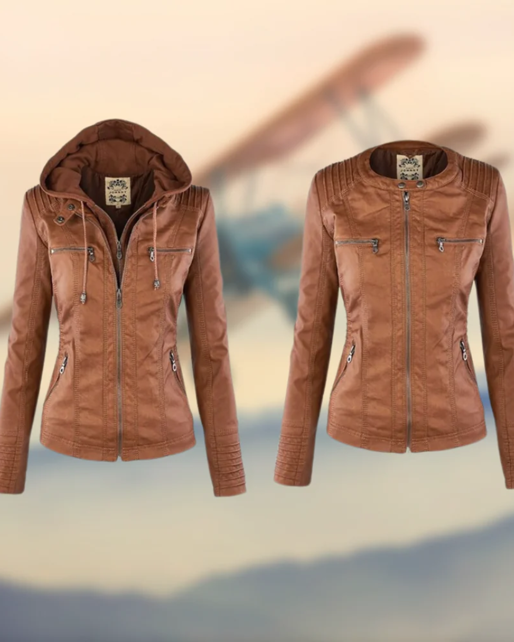 Vegane Lederjacke