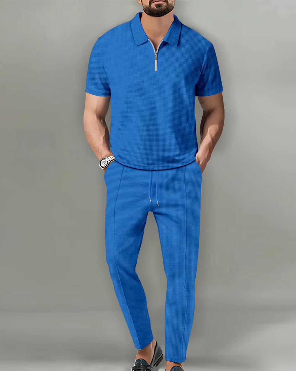 2 Stück Zip Polo Set