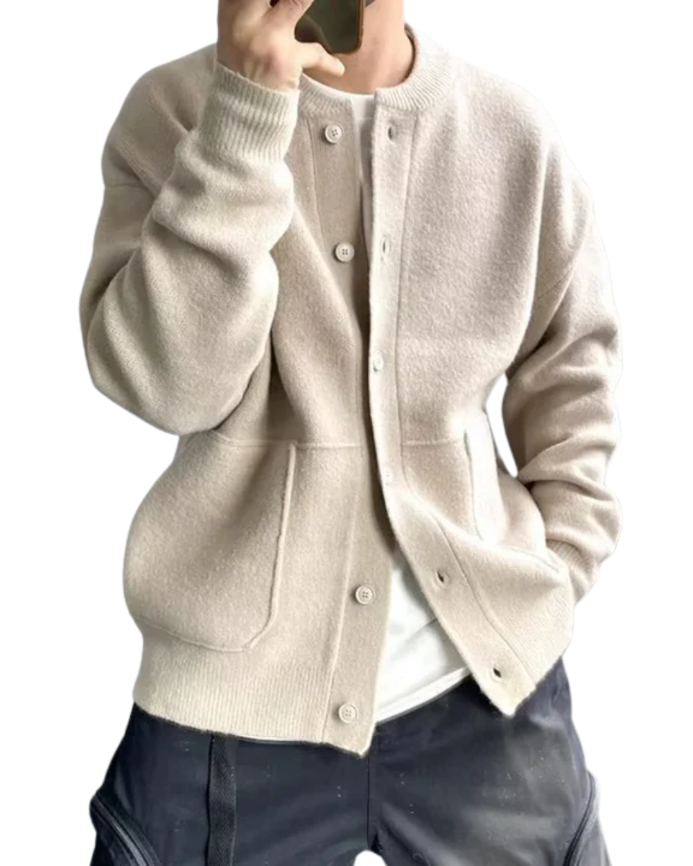 Lässige Knopfjacke