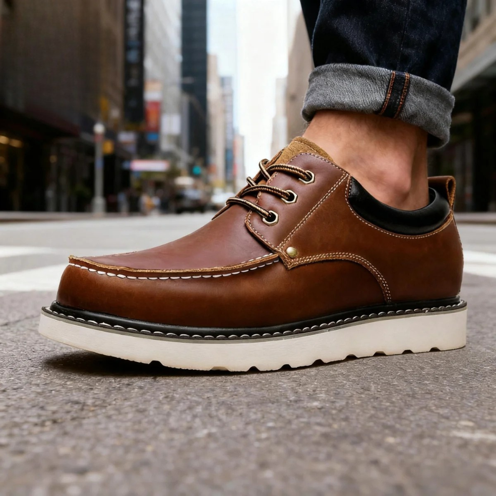 Retro-Freizeitschuhe aus Leder