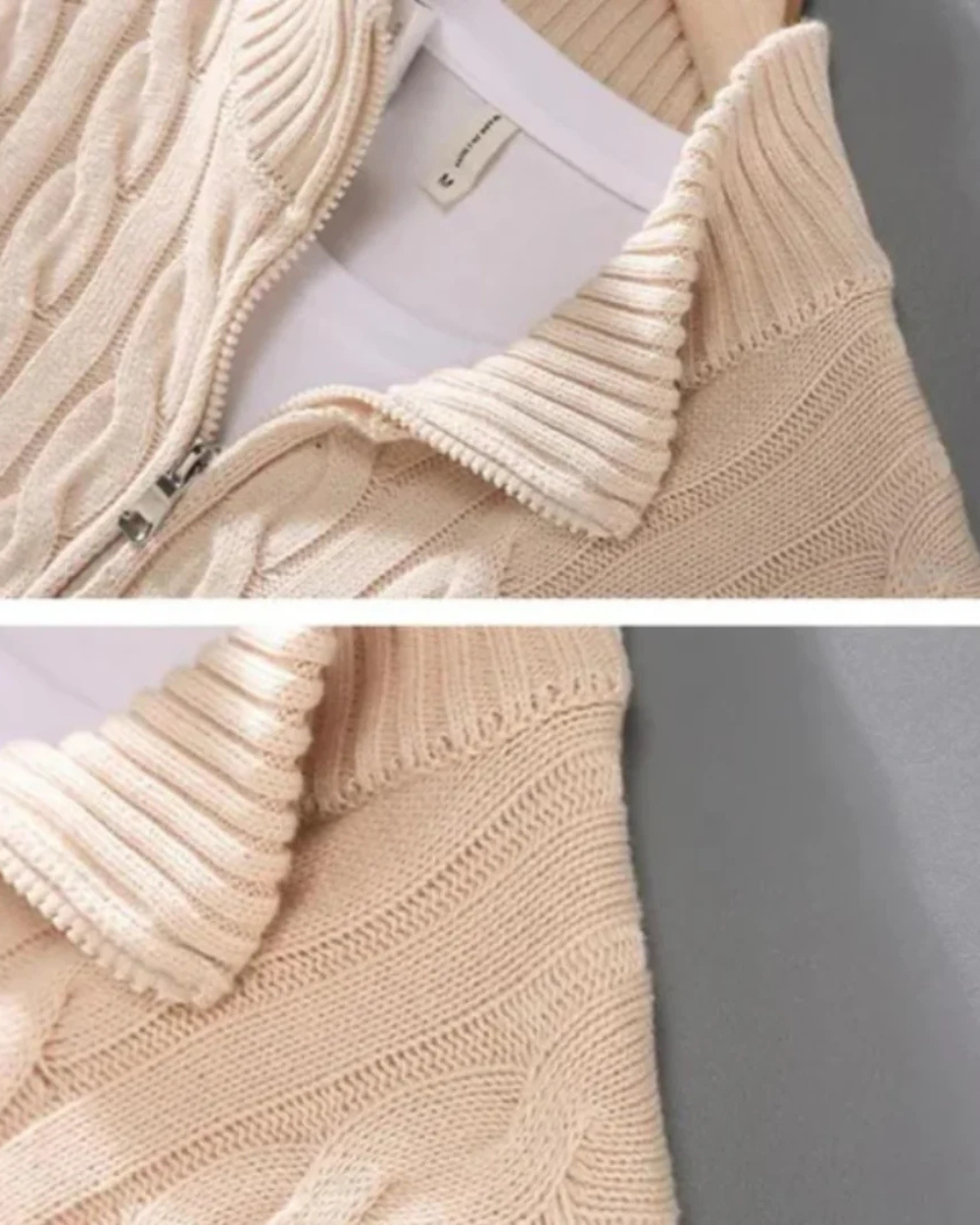 Pietro Pullover mit halbem Reißverschluss