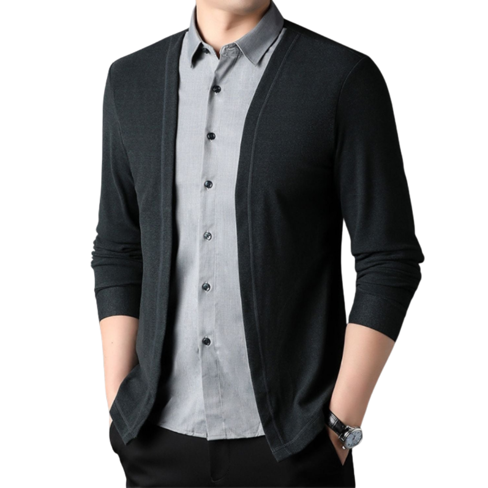 2-in-1-Shirt und Strickjacke