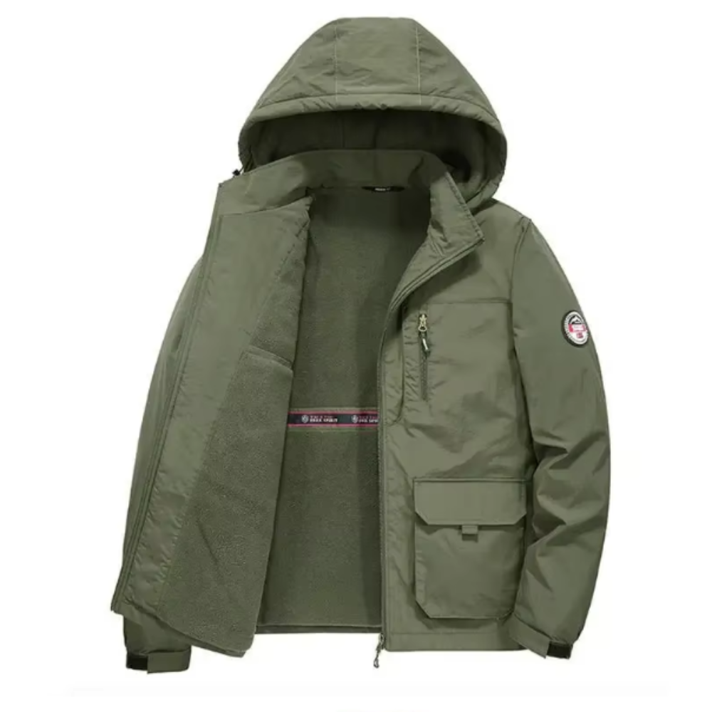 Mit Fleece gefütterte Jacke mit Verdickung