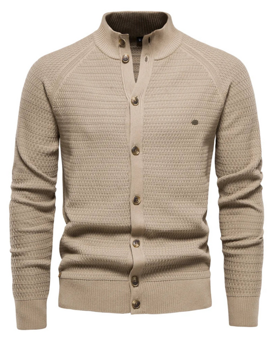Luxuriöse Baumwoll-Strickjacke