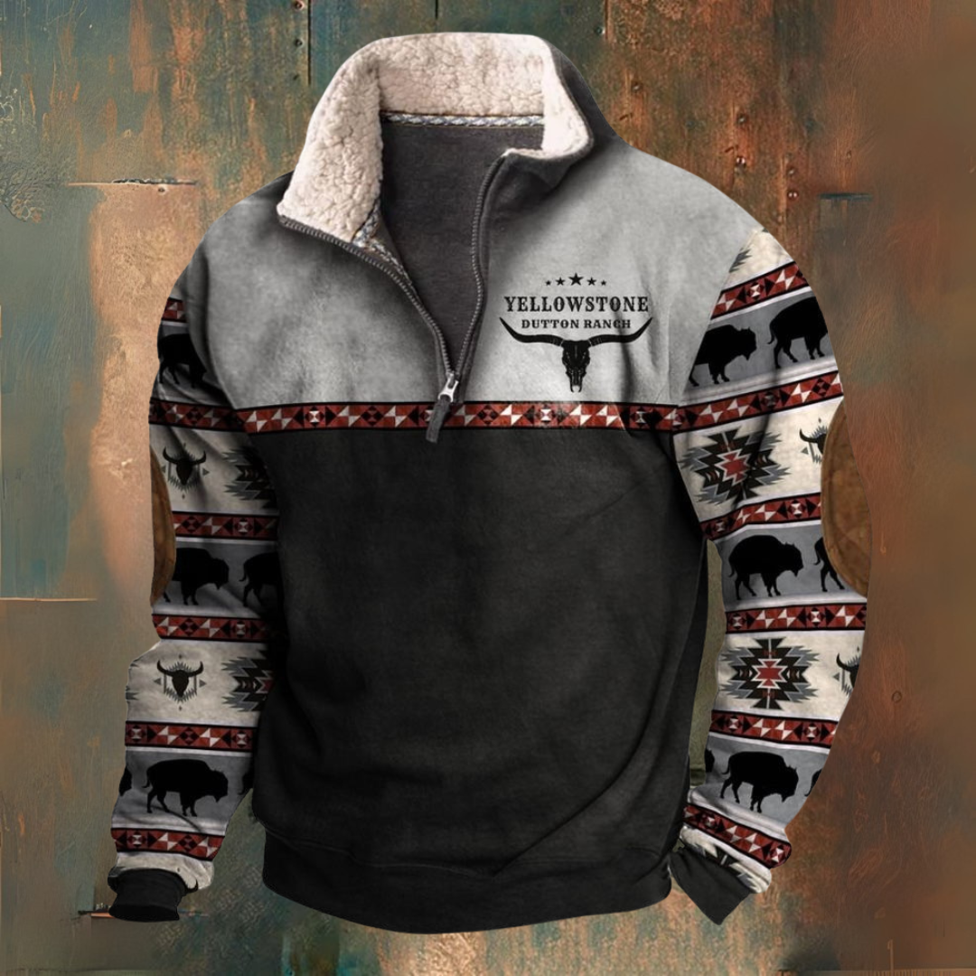 Vintage Pullover mit Reißverschluss