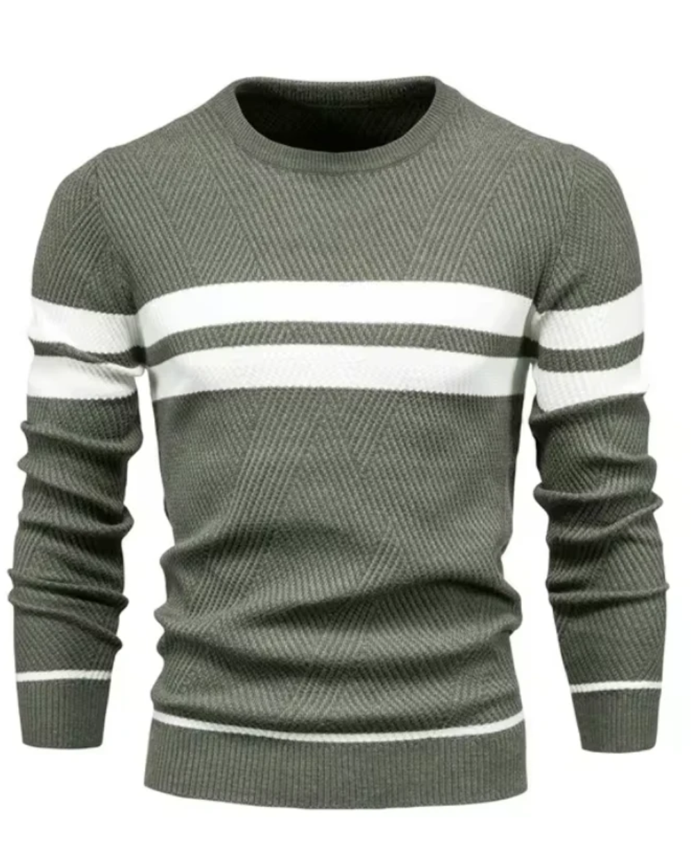 Stylischer Herrenpullover mit Streifen