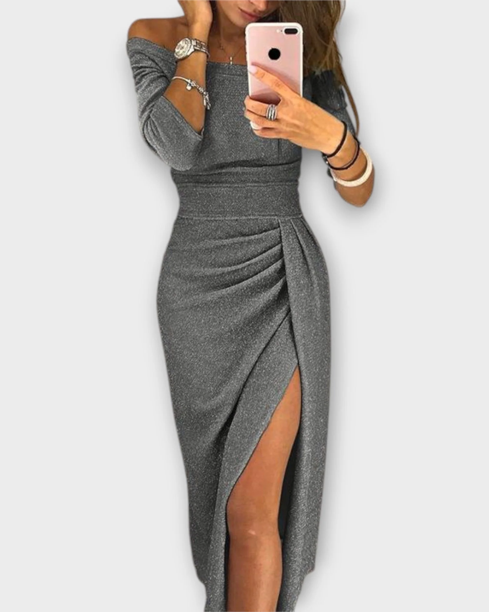 Elegantes schulterfreies Kleid