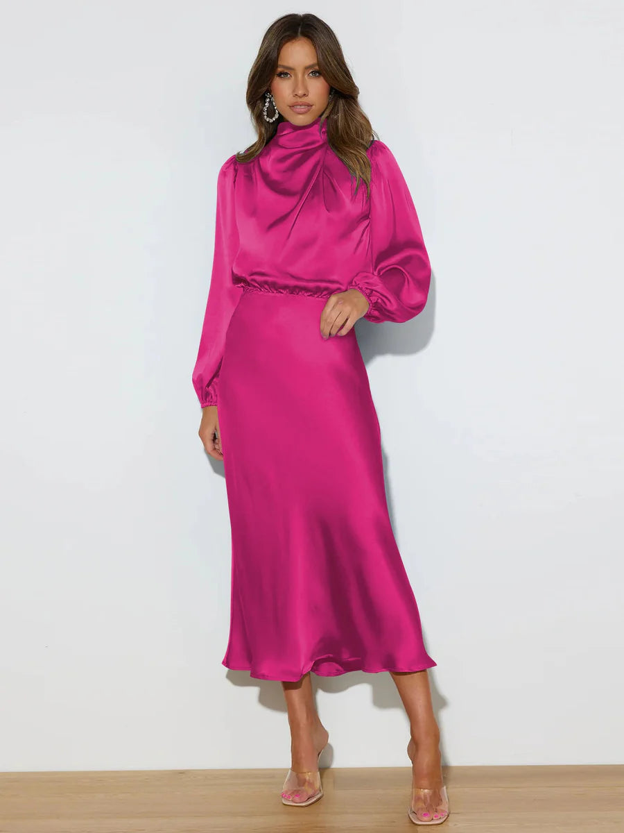 Elegantes Satinkleid