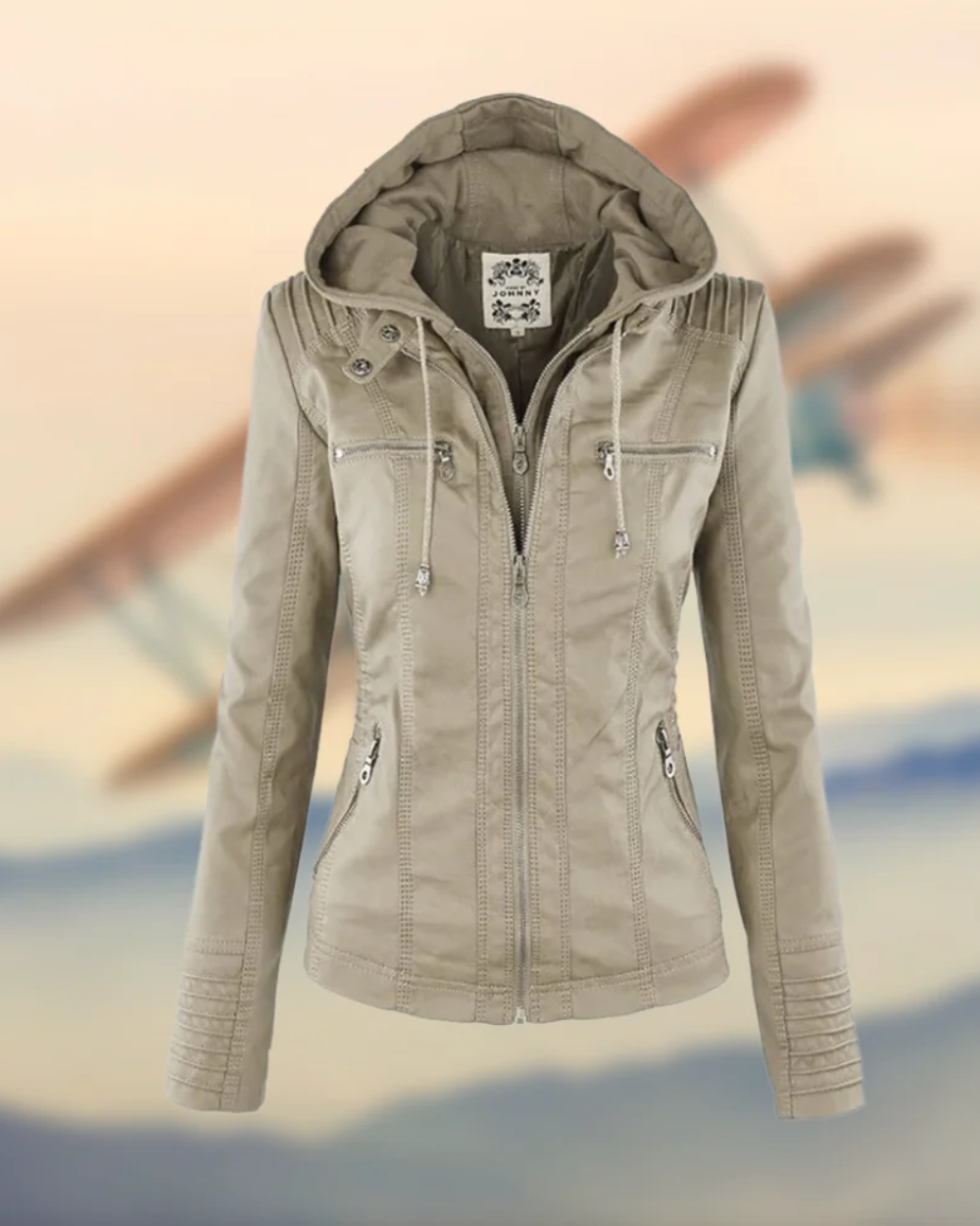 Vegane Lederjacke