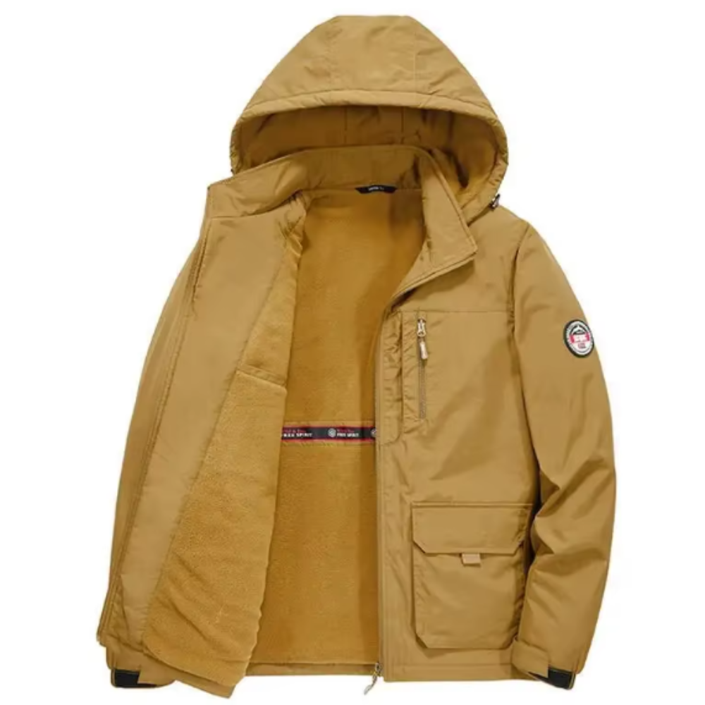 Mit Fleece gefütterte Jacke mit Verdickung