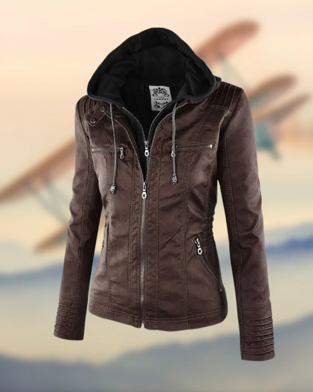 Vegane Lederjacke