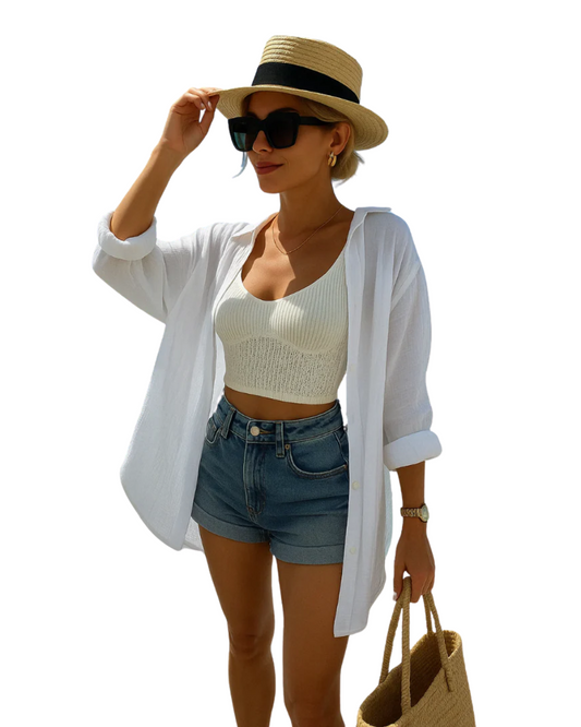 Bluse im Ibiza-Stil