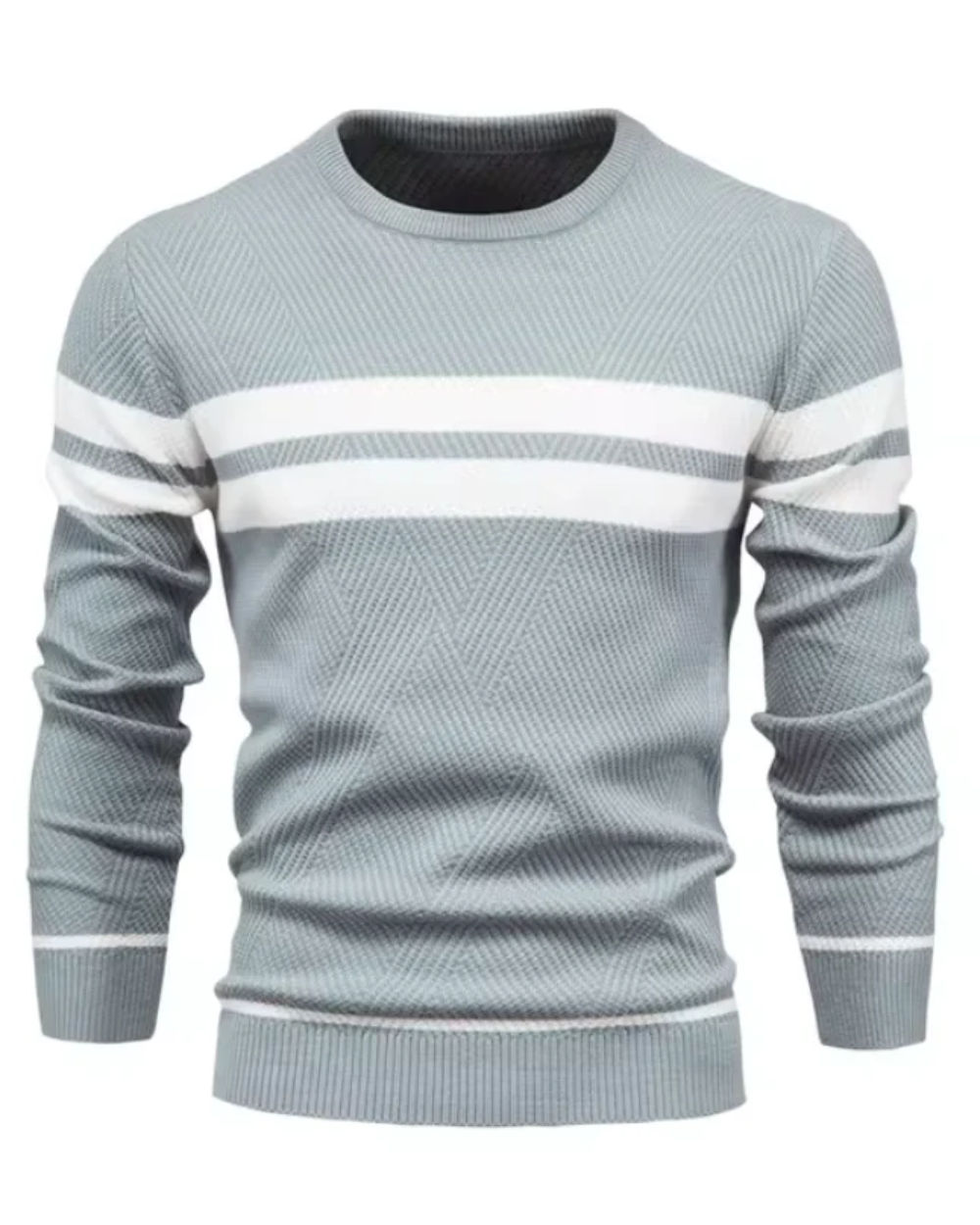 Stylischer Herrenpullover mit Streifen