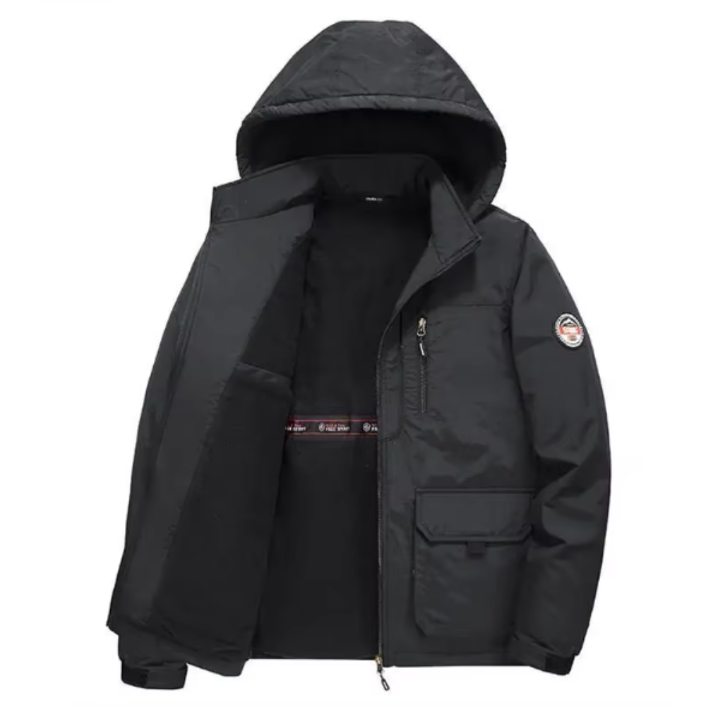 Mit Fleece gefütterte Jacke mit Verdickung