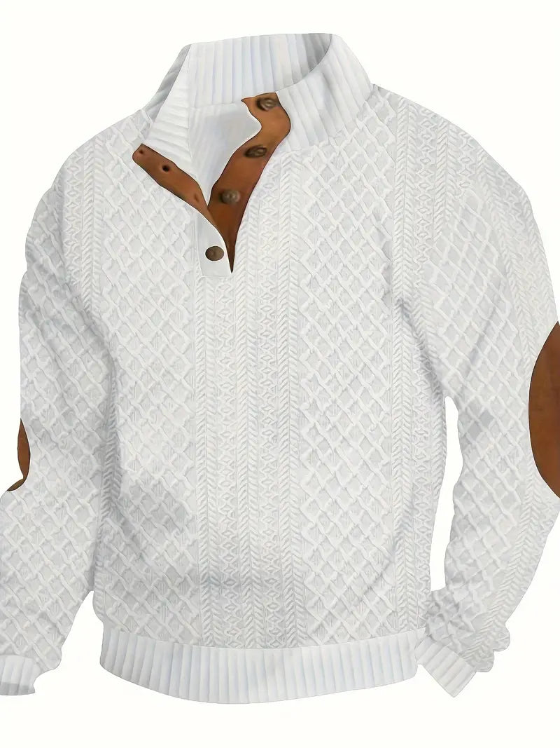 Eleganter Knopf-Pullover