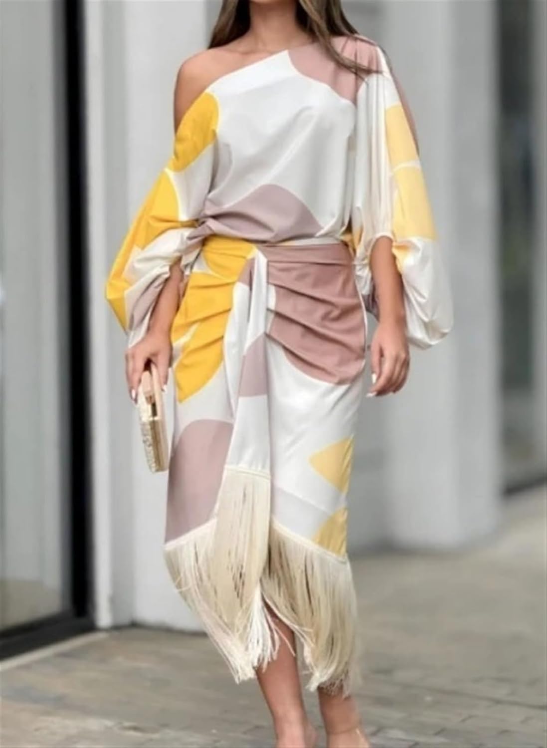 Elegantes farbenfrohes Kleid
