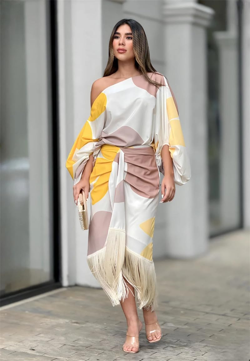 Elegantes farbenfrohes Kleid
