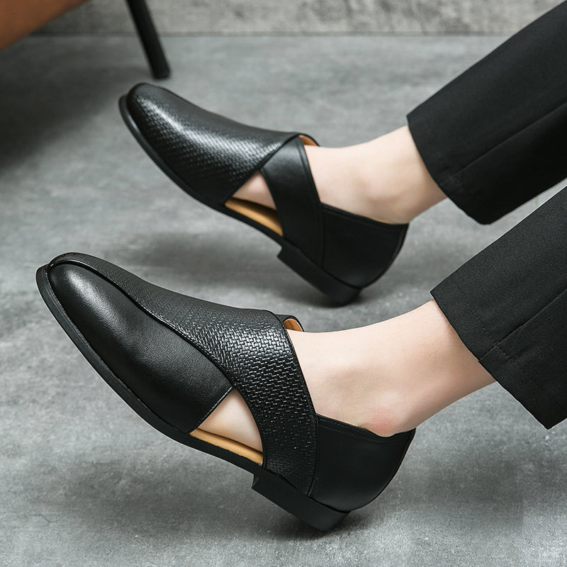 Vintage Leder Halbschuhe
