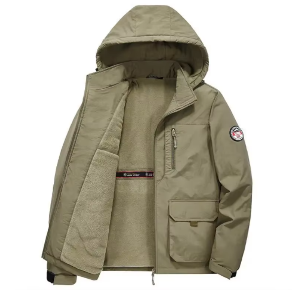 Mit Fleece gefütterte Jacke mit Verdickung