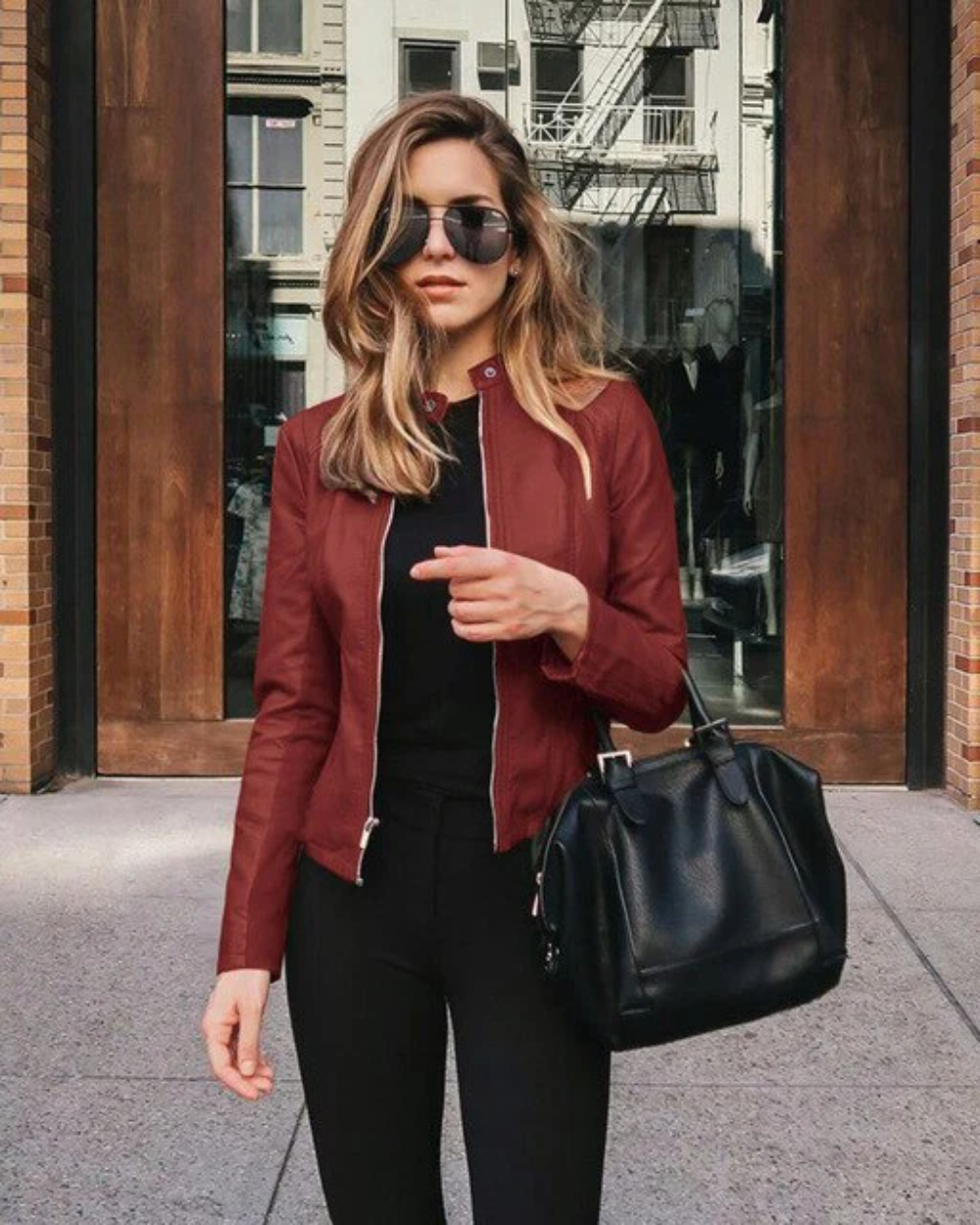 Elegante Lederjacke für Damen