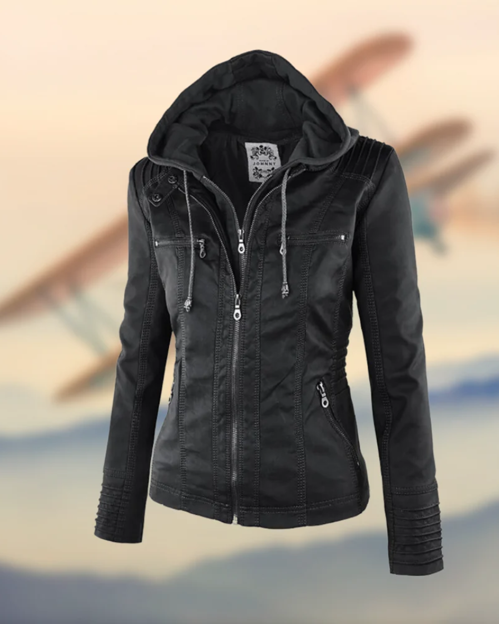 Vegane Lederjacke