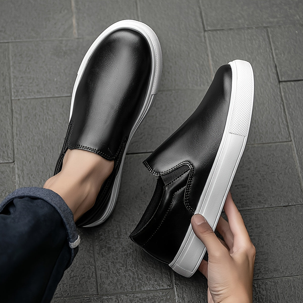 Lässige Slipper aus Leder