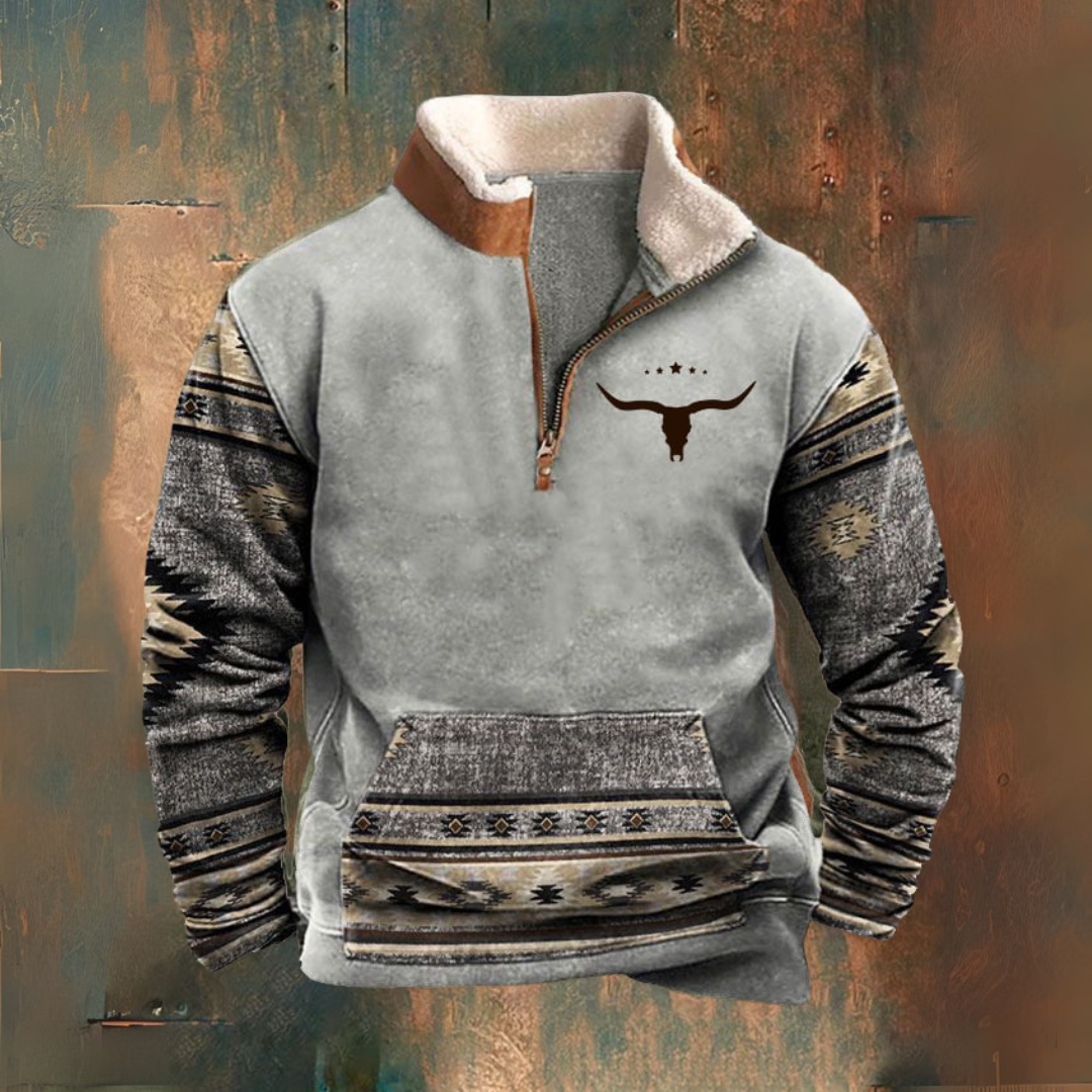 Vintage Pullover mit Reißverschluss