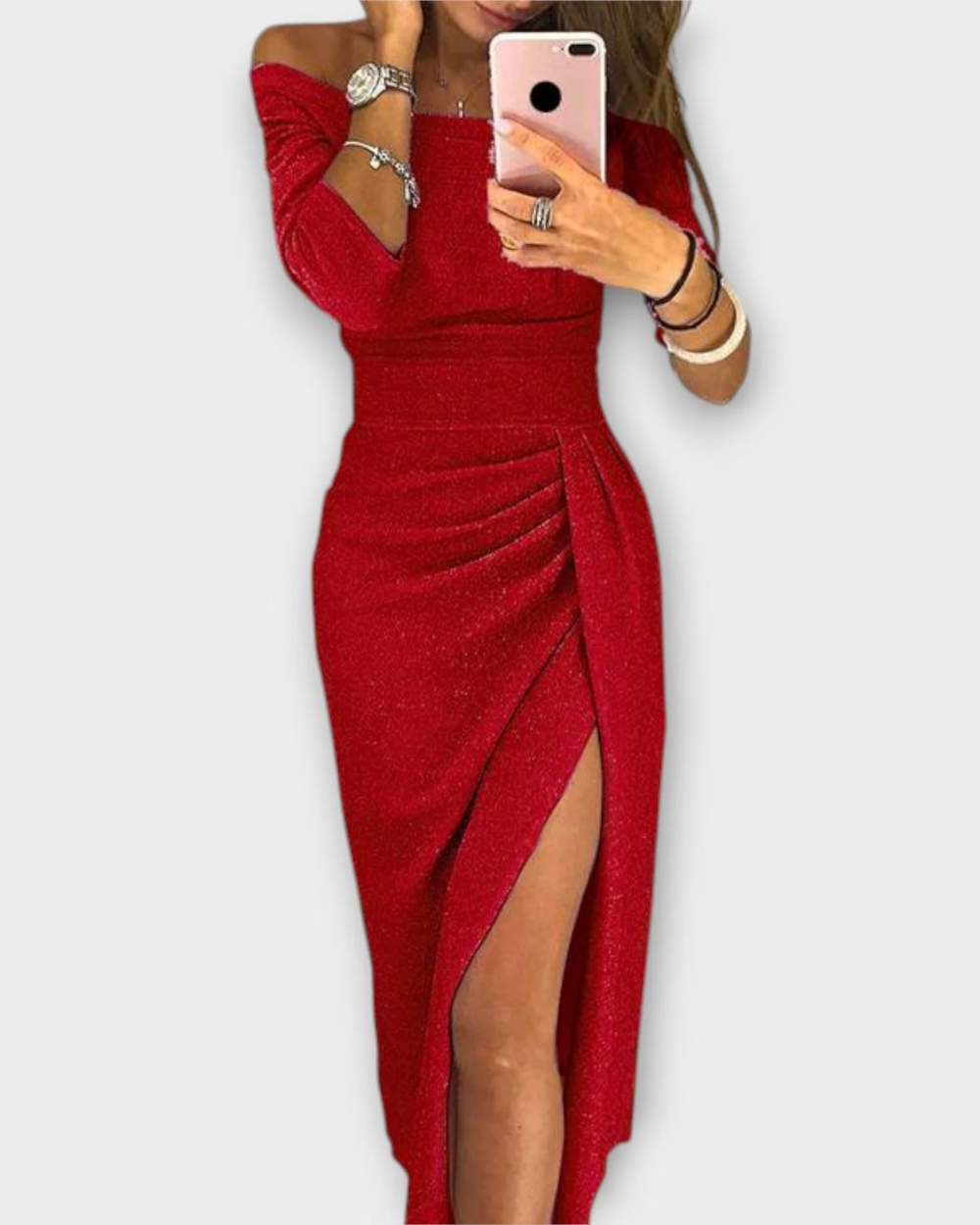 Elegantes schulterfreies Kleid