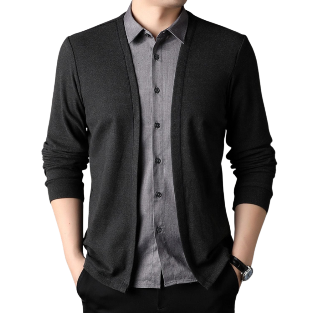2-in-1-Shirt und Strickjacke