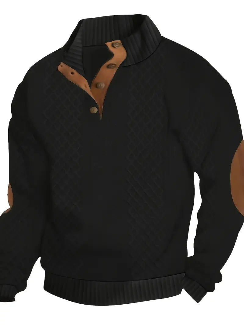Eleganter Knopf-Pullover