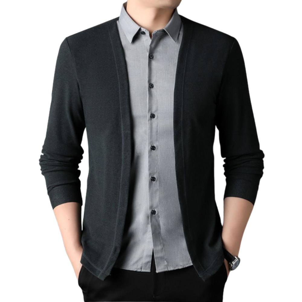 2-in-1-Shirt und Strickjacke