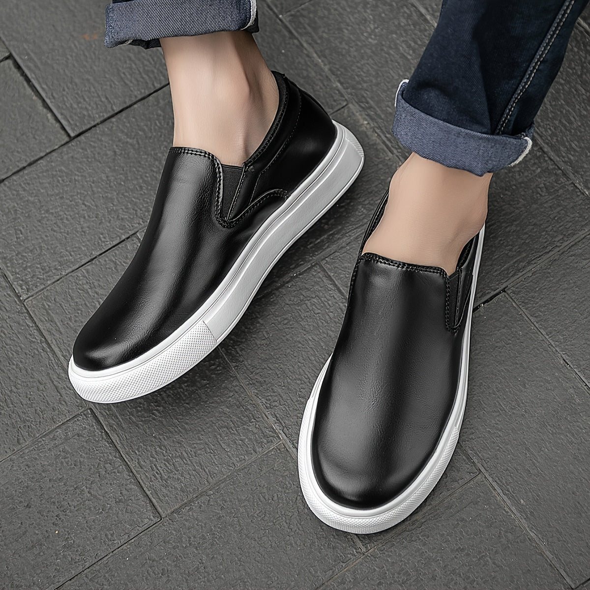 Lässige Slipper aus Leder